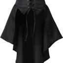 COSDREAMER Steampunk Women's Skirts Waist Belt for Women Ruffles Pirate Corset Costumes (Medium, Black)