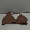 YEOREO Sports Bras for Women Strappy Padded Halter Ericie Open Back Light Impact Deep V Neck Yoga Workout Gym Tops (Small, Brown)