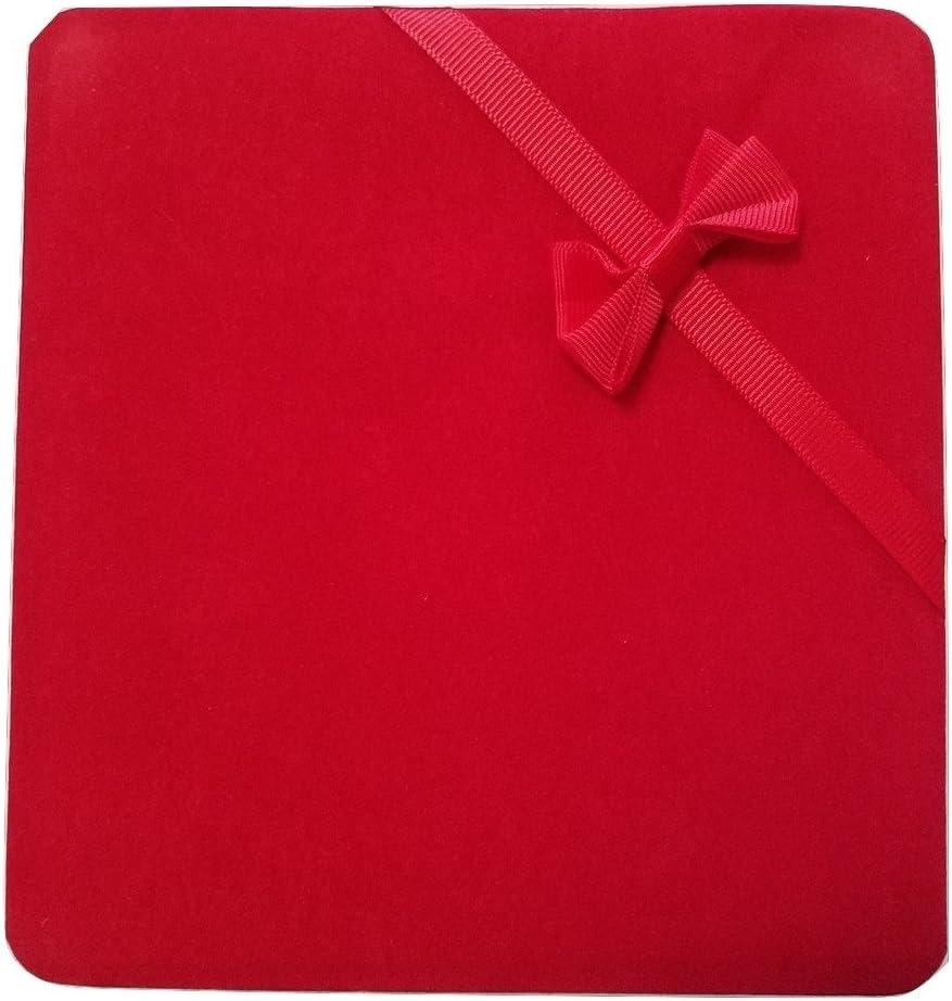 JM Future Velvet Set Gift Box for Jewelry, Necklace/Earring/Bracelet, XLarge, Red