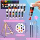 Cholemy 36 Pcs Paint and Sip Kit for Adults 8''x10'' Pre Drawn Canvas for Painting DIY Afro Acrylic Painting Kit Wood Easel Brushes Date Night Bulk for Mother's Day Party Gifts(Butterfly)