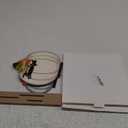 3 Pcs Fall Pumpkin Decor Wooden Table Sign Thankful Blessed Grateful Tabletop for Autumn Farmhouse Vintage Thanksgiving Harvest Party Rustic Home Room Table Shelf Halloween Decorations (Large, Blue White Orange)