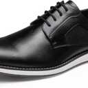 Bruno Marc Men's Casual Dress Sneaker Shoes, Business Formal Derby Plain Toe Oxfords Crossflex GentEdge, 9.5 Black