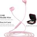 APETOO USB C Headphones for iPhone 15 Plus 16 17 Pro Max iPad Pro USB-C Wired Earbuds with Microphone Volume Control HiFi Stereo Type C Earphones for Galaxy S26 S25/S24/S23/S22, Pixel 10 9 8 7 6, Pink
