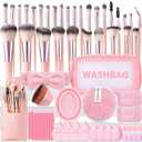 112Pcs Pink Makeup Brushes Set Professional Makeup Kit, Foundation Makeup Brush Kit Eye and Face Make up Brushes & Tools, Multi-functional Beginner Makeup Tool Set with Case Facial Makeup Accessories