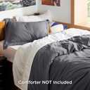 Bedsure Dark Grey Duvet Cover Queen Size - 3 Pieces Prewashed Cotton-Like Polyester Soft Bedding Set, Includes 1 Duvet Cover 90x90 Inches with Zipper Closure & 2 Pillow Shams, Comforter Not Included