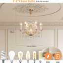 Luxurious K9 Crystal Chandelier for Living Room & Bedroom – Elegant Modern Ceiling Light, Adjustable Height, Energy-Efficient LED (7 Lights E12 Bulbs)