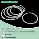 M METERXITY 10-Pack 155mm OD Silicone O-Rings Gasket, O-Rings Seal Gasket for 5.5" Clamp/Compressor Valves Pipe Repair/Sink Plug/Bathtub Plug/Sealing Faucets, Washer Clamp