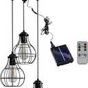 Solar Edison Bulb Chandelier 3Pcs