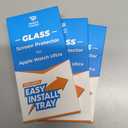 3 x Power Theory Designed for Apple Watch Ultra and Apple Watch Ultra 2 Screen Protector - Easy Install, Premium Full body Protection, Hard Bumper Case with Tempered Glass for iWatch (Black, 49mm)