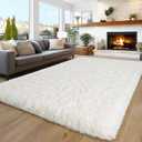 8x10 Area Rugs for Living Room Bedroom, Ultra Soft Fluffy Cream White Large Rug Carpet for Bedroom, Upgrade Non-Slip Fuzzy Shag Plush Rugs for Nursery Boys Girls Kids Room Modern Indoor Home Decor