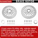 11.5 Inch Front & Rear Brake Rotors 2 Piece Set, Compatible with Harley Davidson Touring Softail Sportster Dyna Early Super Glide Models, Heat Dissipation Brushed Surface Brake Rotors