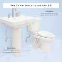 TUSHY Spa Warm Water Bidet Attachment for Toilet. Universal Fit, Easy Install (Requires Sink Access for Optional Temperature Control) Self Cleaning, Adjustable Pressure, Angle Control, Brushed Nickel