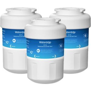 Waterdrop WD-F13 Replacement for GE MWF, SmartWater MWFP, MWFINT, MWFA, GWF, HDX FMG-1, Kenmore 9991, GSE25GSHECSS, WFC1201 Water Filter, 3 Pack