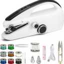 Mini Handheld Sewing Machine for Beginners, Easy to Use, Fast Stitching Perfect for Clothes, Fabrics, and Quick Home Repairs for Mom Birthday Valentine's Day and Christmas (Black)