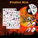 5 x SIUSIO 15 Sheets Halloween Nail Art Stickers Cute Pumpkin Skull Ghost Party Theme 3D Self-Adhesive Horror Witchy Bat Poker Nail Decals Nail Supplies DIY Nail Stickers for Women Girls Kids Decor