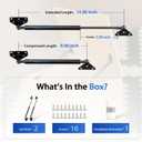 ARANA Gas Struts 15 inch 40 lbs with Brackets(Non-Detachable), Gas Shocks Lift Lid 15", Hydraulic Lift Gas Springs Fits Cabinets Door Storage Box Lid Toolbox Custom Window(Fit 32-44 lbs Lid), 2 Pcs