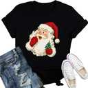 IFQ Christmas Shirts for Women Snowman Let It Snow T-Shirt Merry Christmas Xmas Holiday Tee