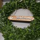 LZNPA Boxwood Wreaths for Front Door Realistic 22InchSpring Wreaths for Front Door Outside Front Door Wreath All SeasonGreen Wreath for Spring Farmhouse Porch Wall Wedding Room Home Decor