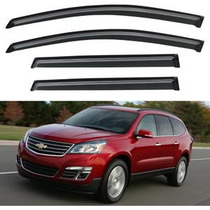 Window Visors Rain Guards Shield for 2009-2017 Chevy Traverse, Out-Channel Window Vent Wind Deflectors Visors Shades for 09-17 Traverse