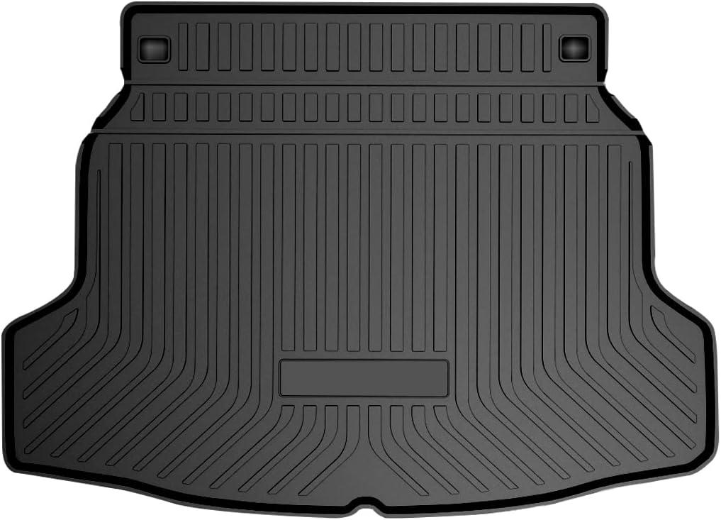 T TGBROS Custom Fit for Cargo Mat 2017-2021 Honda Civic Hatchback (No Sport or Sport Touring Models) All Weather Cargo Liner Floor Mat Black (2017-2021 Civic Cargo Liner)