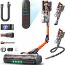 Cordless Vacuum Cleaner, 650W/55Kpa/70Mins Stick Vacuum Cleaners for Home
180° Foldable Wand &3.3Ft Hose, Touch Screen, AUTO-Mode, Wall Mount Charging, Fragrance, Vacuum for Floor/Carpet/Pet Hair/Car