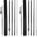 KLEXORE & CO Feather Flag Pole Kit for 12ft Feather Flags 15ft Tall 2 Pack 100% Fiberglass for Business Advertising Flags Custom Feather Flags with Heavy Duty Ground Spikes Swooper Flag Pole kit only