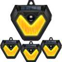 Qualirey 4 Pcs Upgraded Solar Nocturnal Animal Repeller Flickering Flame Outdoor Animal Repellent Motion Activated Coyote Deterrent Light for Skunk Deer Chicken Coop Farm Garden Yard(Orange Light)
