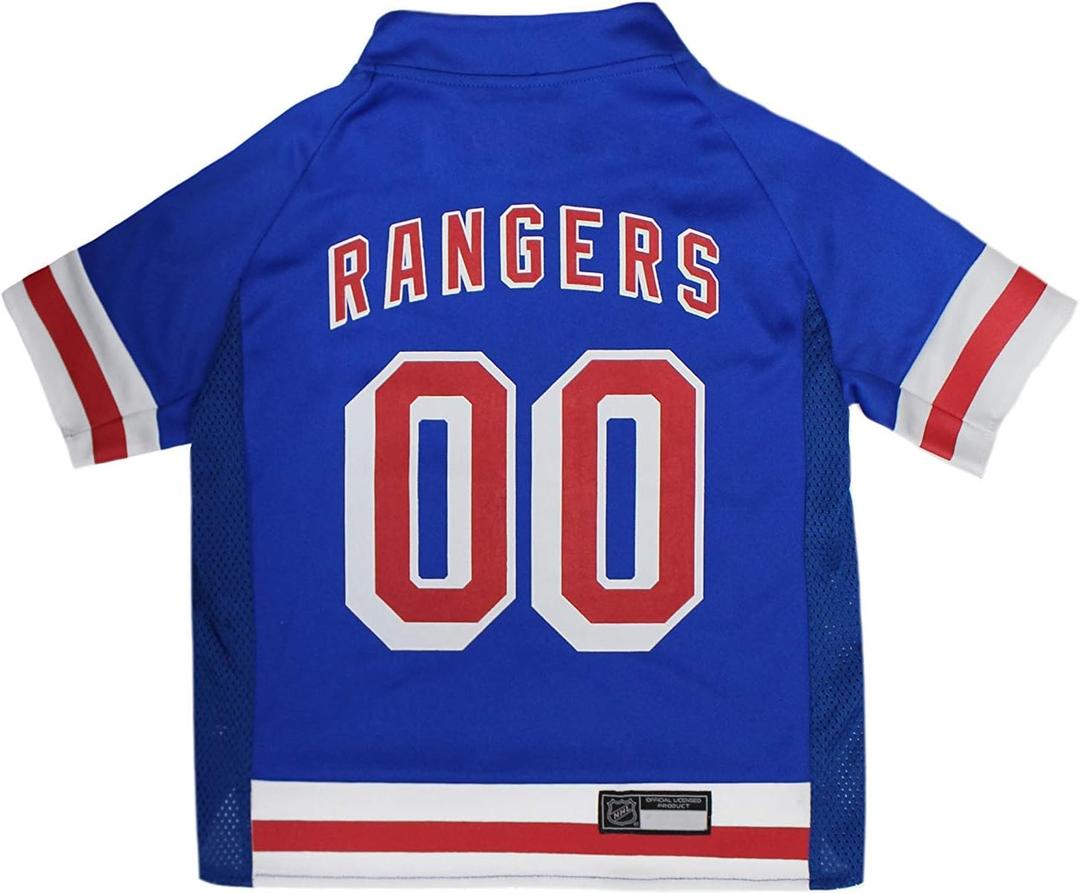 Pets First NHL New York Rangers Jersey for Dogs & Cats, X-Large. - Let Your Pet Be A Real NHL Fan!