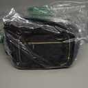 Large Bible Bag with Bible Cover Case for Women, Church Bag with Shoulder Strap, Quilted Bible Cover for Bible Study Supplies, a Christian Gift for Women, Black