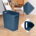 Platic Trash Can - Small Waste basketbin - 1.8 Gallon- for Office,Home,Bathroom,Kitchen - Blue