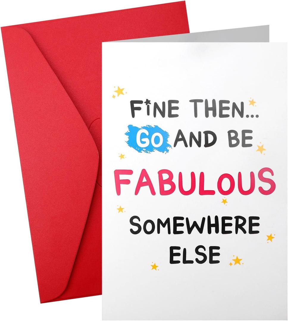 3 x Funny Leaving Card for Coworker, Goodbye Card Retirement Greeting Card with Envelope Going Away Card Farewell Gift Good Bye Card for Colleagues Team Mates Coworkers