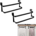 RedCall 2 Pack Towel Holder for Kitchen Cabinet,Two-Tier Kitchen Towel Rack,Steel Over Cabinet Door Towel Bar,Double Towel Bar Rack for Bathroom Cupboard,Holds Hand/Dish Towels & Washcloths