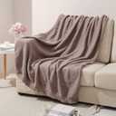 bearberry Super Soft Fluffy Throw Blanket Lightweight Cozy Warm Bed Blankets for Couch Bed Sofa All Season (Rose Taupe, 60x80)