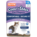 Hartz Comfitables Cat Diapers,Medium, 16 Count, Comfortable & Secure Fit, Easy to Put On