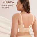 Angelhood Seamless Bras Women Soft Jelly Push Up Wireless Bra Supportive V Neck No Underwire Comfort Tshirt Bralettes (L)