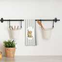 Poodle Golf Kitchen Towels, Poodle Gifts for Women, Golfer Gifts for Women, Sage Green Striped Golfing Dog Decoration Tea Towels Kitchen Hand Towels 16x24 Inch for Kitchen Bathroom Decor