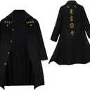 iSHOWcos Unisex Mikey Cosplay Jacket Valhalla Jacket Coat Sweatshirt Hoodie for Halloween (Medium, Black)
