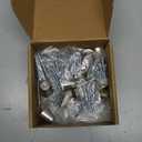 homdiy 5 Pack Brushed Nickel Cabinet Knobs Round Kitchen Dresser Handles for Drawer Metal Hardware