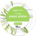 Amazon Basics Everyday Paper Plates, 10 Inch, Disposable, 150 Count