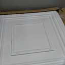 Art3d Drop Ceiling Tiles 24x24 Inch (12-Pack, 48 Sq.ft) Glue Up PVC Ceiling Tiles 2x2 Ft., Decorative Ceiling Panels for Kitchen, Living Room, Office and Home, White