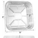 Foil Baking Pans with Lids(30pcs) Reusable 8x8 Inch Aluminum Pans for Oven, Roasting, Baking Food Storage, Square Baking Dish with Secure Lids1