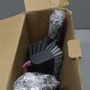 AIR U+ Floor Scrub Brush with Long Handle, 3 in 1 Scrape and Heavy-Duty Stiff Bristle Scrubber Brush for Cleaning Shower Bathroom, Patio, Pool, Garage, Kitchen, Wall and Deck, Gray and Pink