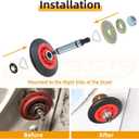 WPW10314173 Roller Drum Support Kit with WP691366 Idler Pulley 341241 Dryer Belt WPW10359269 & WPW10359270 Dryer Drum Shafts Replaces W10314171 8066065 Dryer Belt for Whirlpool Maytag Dryers