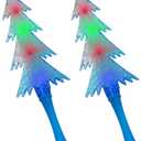 ArtCreativity 2 Pack Magic Wand Christmas Tree Light Flashing LEDs, Batteries Included, Fun Christmas Tree Toy and Stocking Stuffer for Boys and Girls