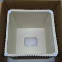 Natural Travertine Texture Striped Square Tissue Box Cover Decorative,Resin Heavy Sturdy Tissue Box Holder, Facial Paper Holder for Bathroom Vanity Countertop, Bedroom Night Stand,Office and End Table