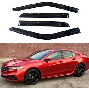 IG Window Visors Fit for 2015-2020 Acura TLX, Out-Channel Rain Guards Vent Wind Deflectors 4PC, Car Accessories for 15-20 Acura TLX
