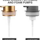 Upgrade Your Soap Dispenser with LALA DOLCE Rust-Proof Gold Plastic Pump Replacement - Wide Mouth Dispensers (Gold, Foam Pump)