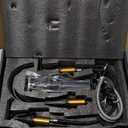 Bathroom Faucets for Sink 3 Hole, Hurran Matte Black Bathroom Sink Faucet with Pop-up Drain and Supply Lines, Stainless Steel Lead-Free Widespread Faucet for Vanity RV Farmhouse Sink