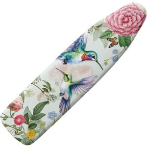 Hummingbird Floral Ironing Board Pad Ironing Board Cover 15" x 54" Scorch Resistant Padding Heavy Duty Iron Board Pad Standard Size Extra Thick Iron Board Cover Replacement