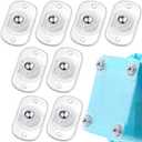 Honoson 8 Pcs Self Adhesive Caster Wheels Appliance Rollers Appliance Sliders for Kitchen 360 Swivel Universal Wheel Mini Small Kitchen (Clear with 1 Steel Ball Style)